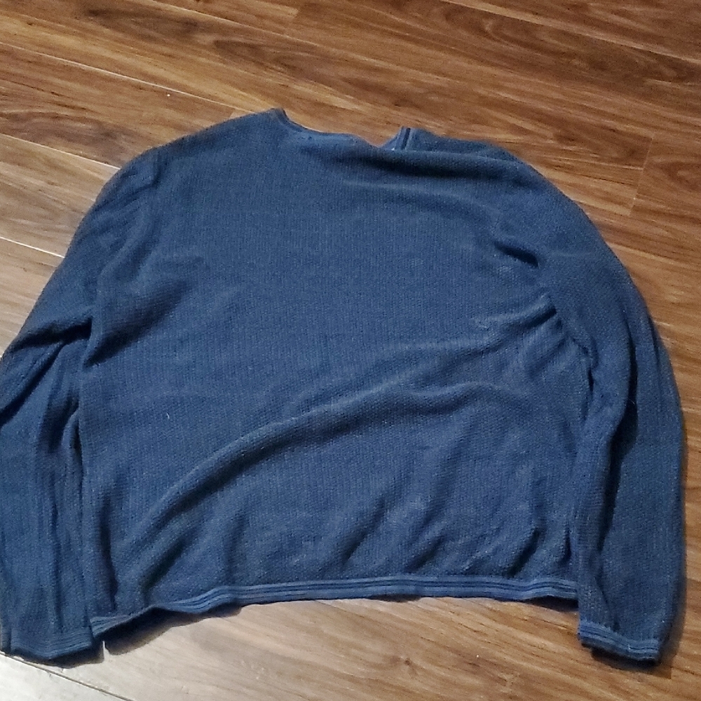 Ike Behar Navy Textured Waffle Knit Sweater - Picture 7 of 8